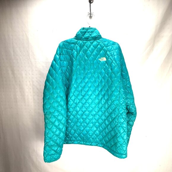 The North Face ThermoBall Eco Jacket Womens Large Teal Puffer Zip Winter Outdoor - Picture 5 of 8